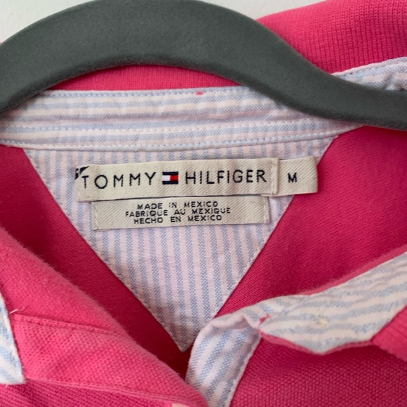 Pink cropped Tommy Hilfiger polo - Picture 2 of 3